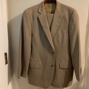 Joseph A Bank Tan Suit 42R sportcoat, 34X30 pants